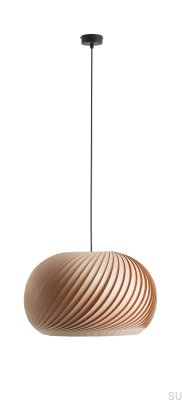 Lampe suspendue Nature Dark L en bois de hêtre