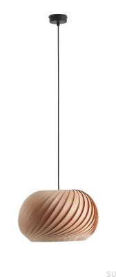 Lampe suspendue Nature Dark S en bois de hêtre