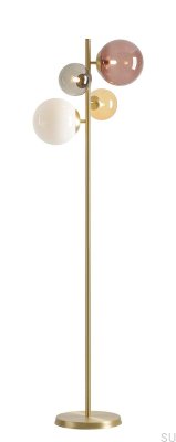 Lampadaire Bloom en laiton multicolore