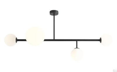 Plafonnier Dione 4 Métal Noir