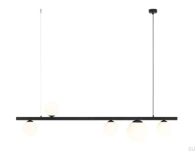 Lampe suspendue Garda 5 en métal noir