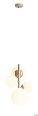 Suspension Bloom 4 en métal beige