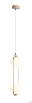 Lampe suspendue Riva 2 en métal beige