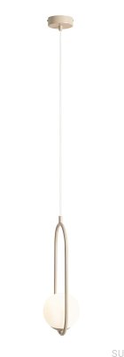 Lampe suspendue Riva en métal beige