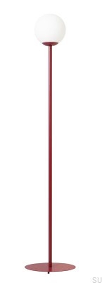 Lampadaire Pinne Métal Bordeaux