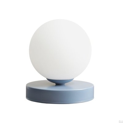 Lampe de bureau Ball S en métal bleu