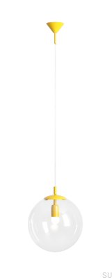 Suspension Globe Metal Moutarde