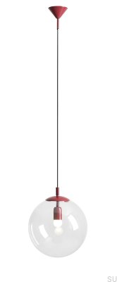 Lampe suspendue Globe Metal Bordeaux