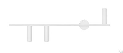 Applique murale Trevo 3 en métal blanc (gauche)
