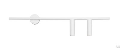 Applique murale Trevo 2 en métal blanc (droite)