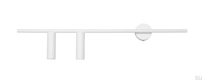 Applique murale Trevo 2 en métal blanc (gauche)
