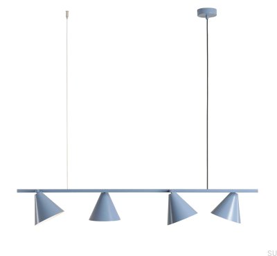 Lampe suspendue Form 4 Métal Bleu