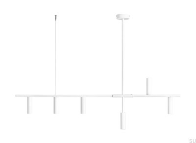 Suspension Trevo 6 en métal blanc