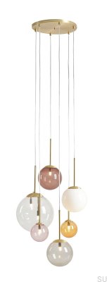 Suspension Bosso 6 anneaux en laiton multicolore