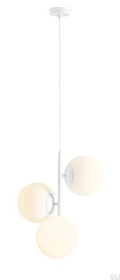 Suspension Fin 3 M en métal blanc