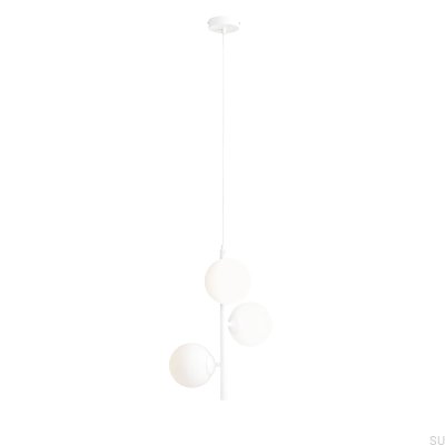Lampe suspendue en métal blanc Fin 3 S