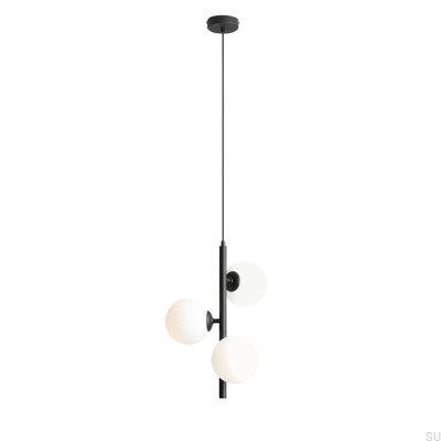 Lampe suspendue en métal noir Fin 3 S
