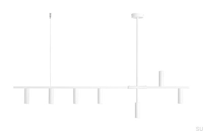 Suspension Trevo 7 en métal blanc