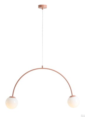 Lampe suspendue en métal corail Una 2