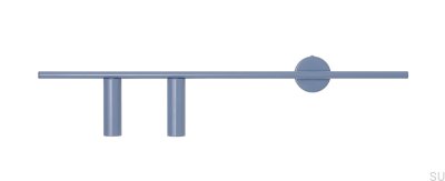 Applique murale Trevo 2 en métal bleu (gauche)