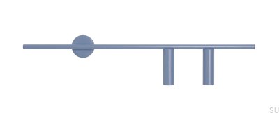 Applique murale Trevo 2 en métal bleu (droite)