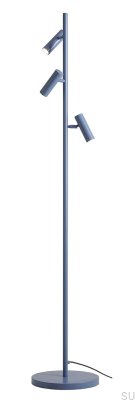 Lampadaire Trevo en métal bleu