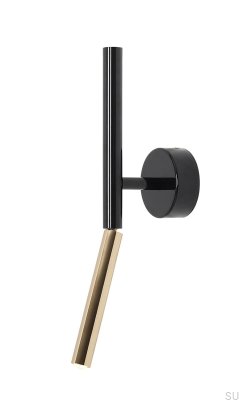 Applique Stick en métal noir et doré