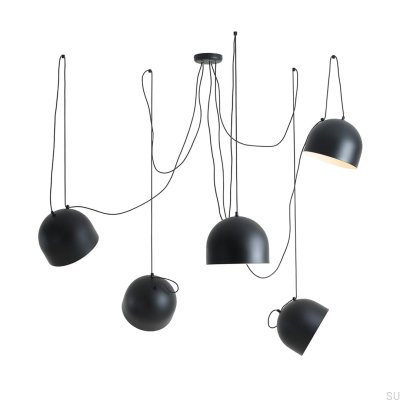 Lampe suspendue en métal noir Noor 5