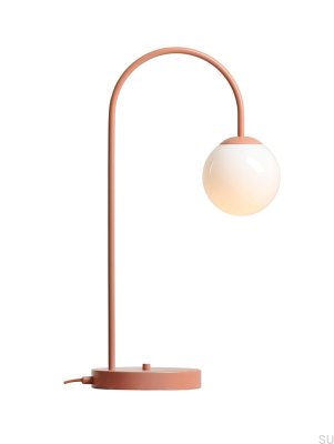 Lampe de bureau en métal corail Una