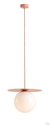 Lampe suspendue en métal corail Loop L