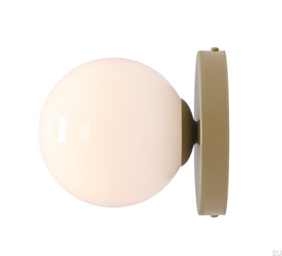Applique murale Ball II S en métal couleur pistache