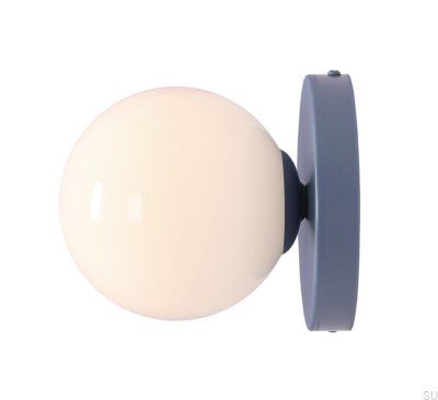 Applique murale Ball II S en métal bleu