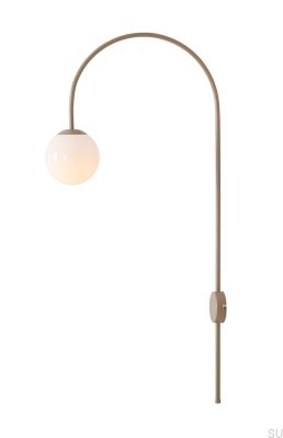 Applique murale Una en métal beige