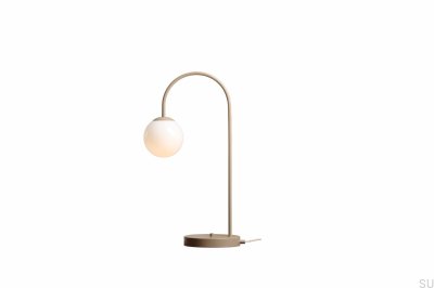 Lampe de bureau Una en métal beige