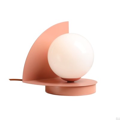 Lampe de bureau Loop en métal corail