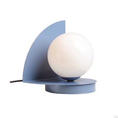Lampe de bureau Loop en métal bleu