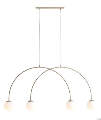 Suspension en métal beige Una 4 S