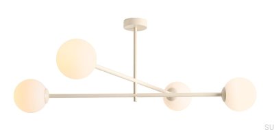 Plafonnier Pinne 4 en métal crème