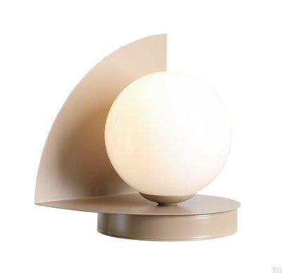 Lampe de bureau Loop en métal beige