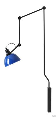 Applique murale Aida en métal brillant cobalt