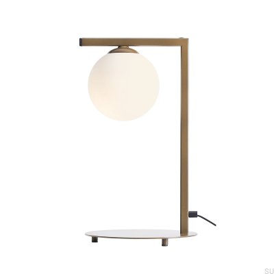 Lampe de bureau Zac en métal beige
