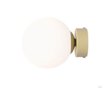 Applique murale Ball S en métal couleur pistache