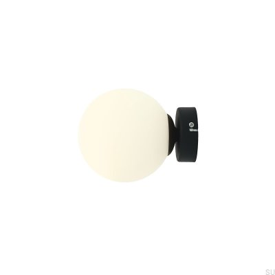 Applique murale Ball S en métal noir