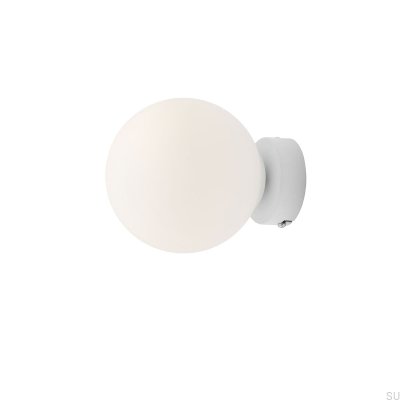 Applique murale Ball S en métal blanc