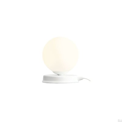 Lampe de bureau Ball S en métal blanc