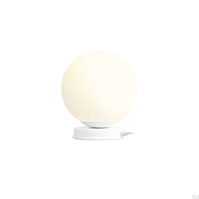 Lampe de bureau Ball M en métal blanc
