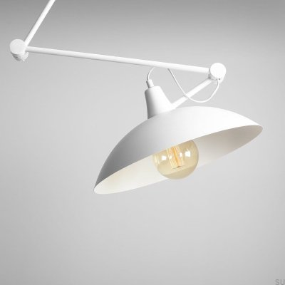 Plafonnier Melos en métal blanc