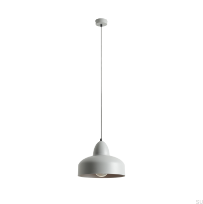 Lampe suspendue Como en métal gris