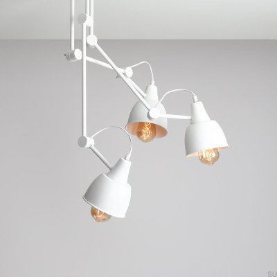 Plafonnier Aida 3 en métal blanc
