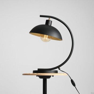 Lampe de bureau Espace en métal noir
